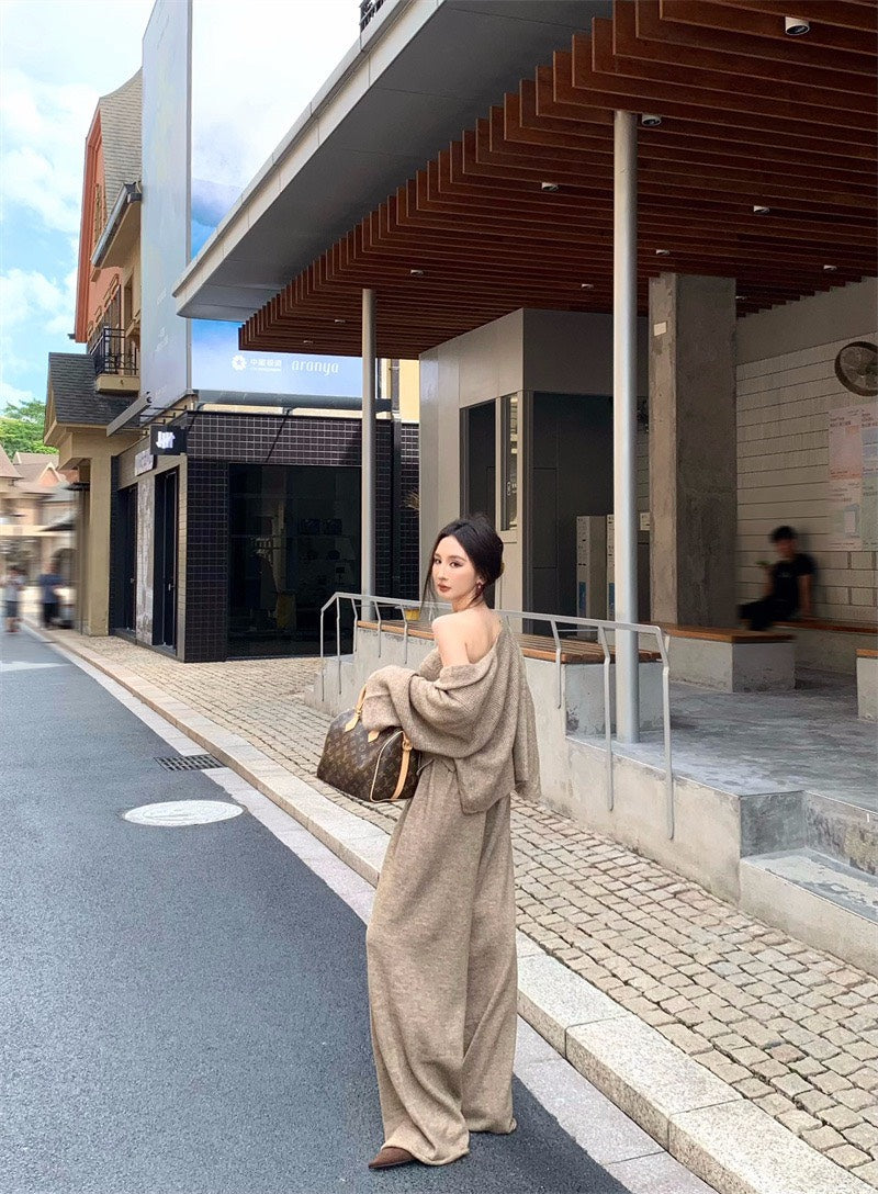 25Nov. 針織溫柔鄉顯瘦卡其色系三件套