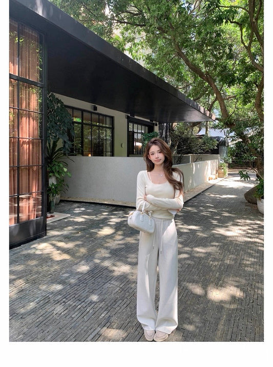 25Dec. 小有心機假兩件式背心羊毛打底 米色