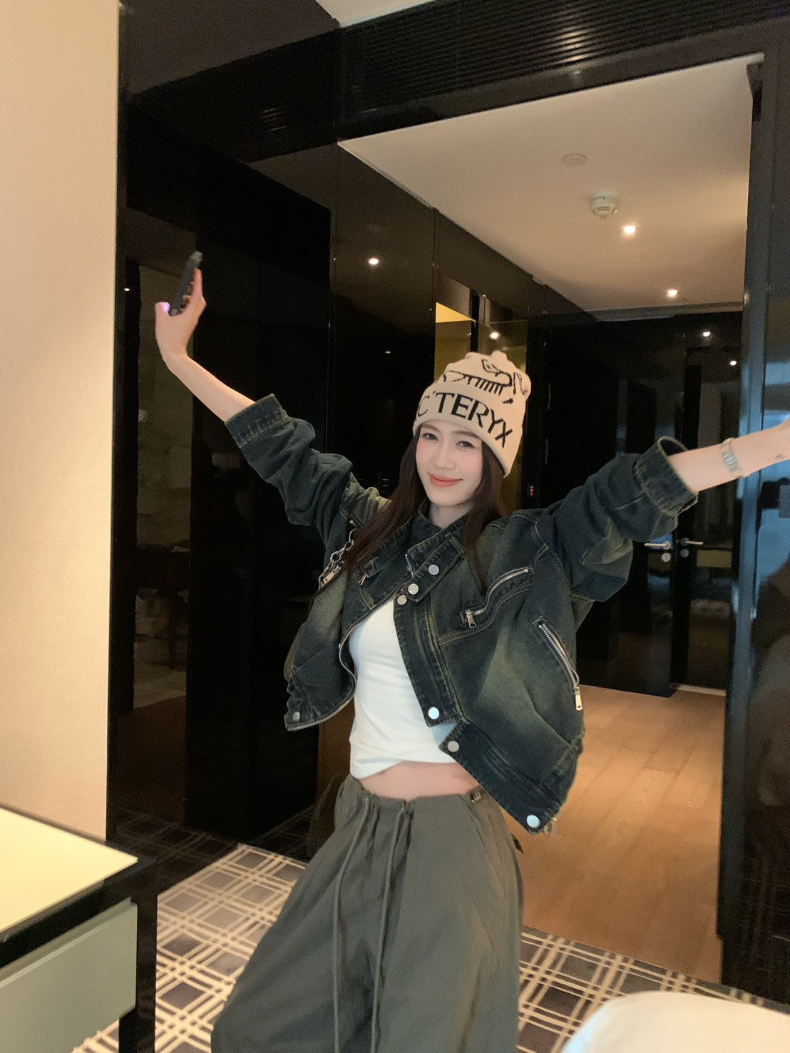 25Dec. 美式特調復古立領刷色牛仔外套