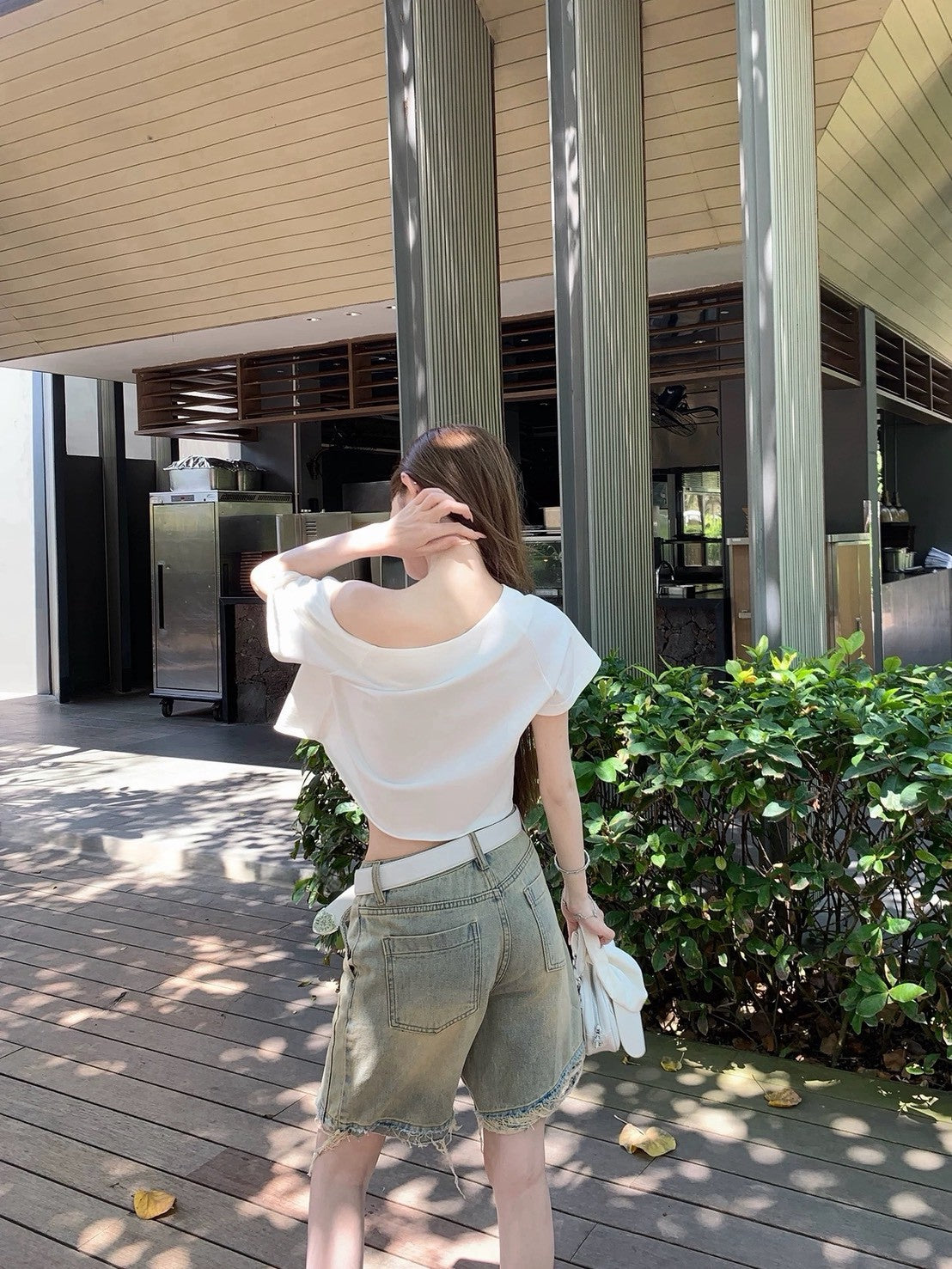 26May. 自由街美式做舊破壞感五分褲