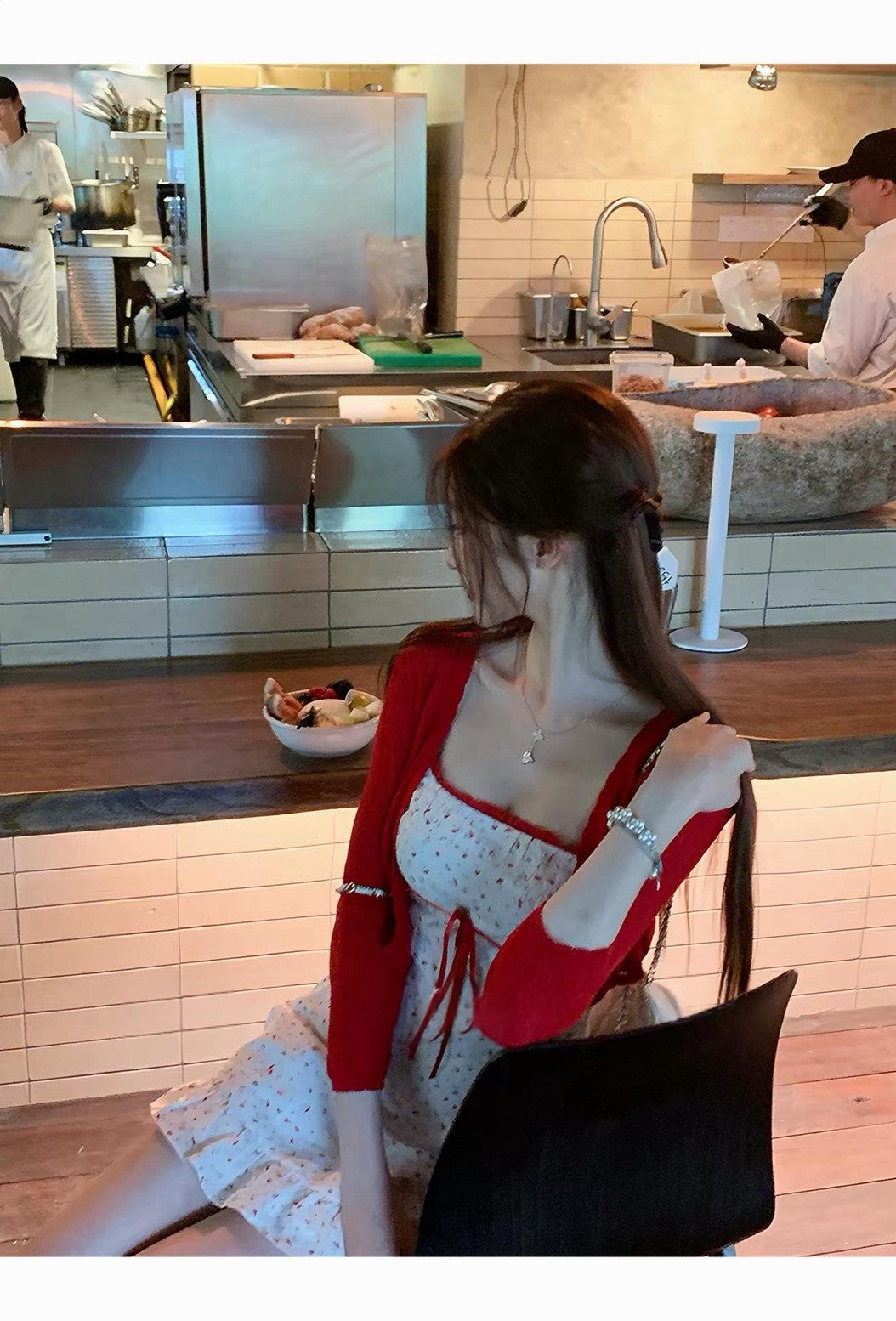 26Jul. 草莓甜心 復古碎花波點小白裙