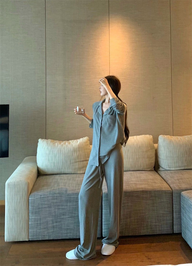 25Jul. slumber party簡約老錢3版型居家服 灰