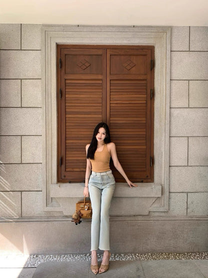 25Aug. 高級貴婦仿鱷魚皮紋工字背心/連身裙 咖