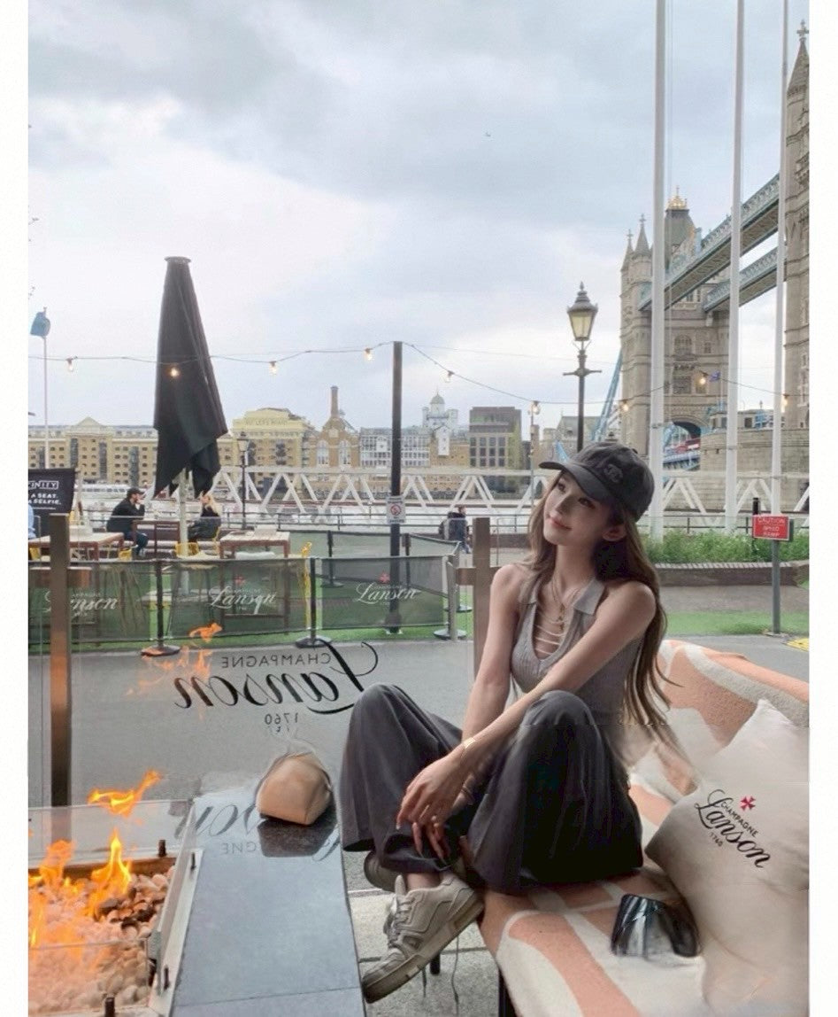 Jun. 新款idol天菜 純欲顯瘦polo領針織2版設計 灰