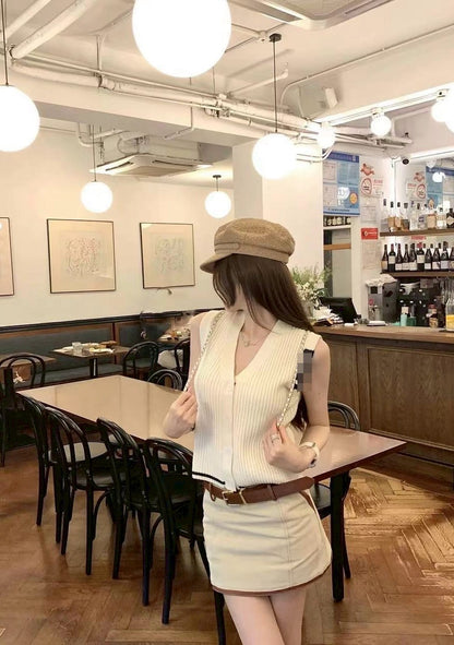 25Sep. 復刻版T.B學院針織背心/開衫 2色2版