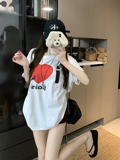 25Oct. “Paris心動”休閒愛心蕾絲上衣