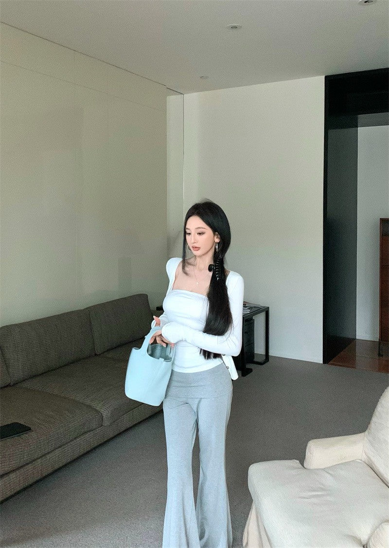 Jun. 白色排扣防曬開衫 雲感面膜抹胸 白/黑