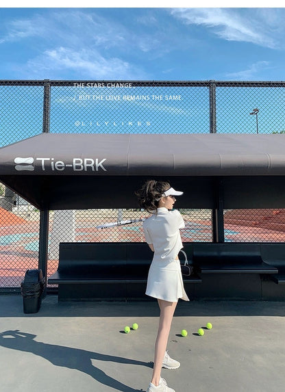 25Aug. Sportchic運動少女 高爾夫老錢空氣棉半身裙套裝