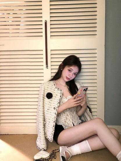 25Nov. 慢調巴黎香氛千金白粗呢小香外套