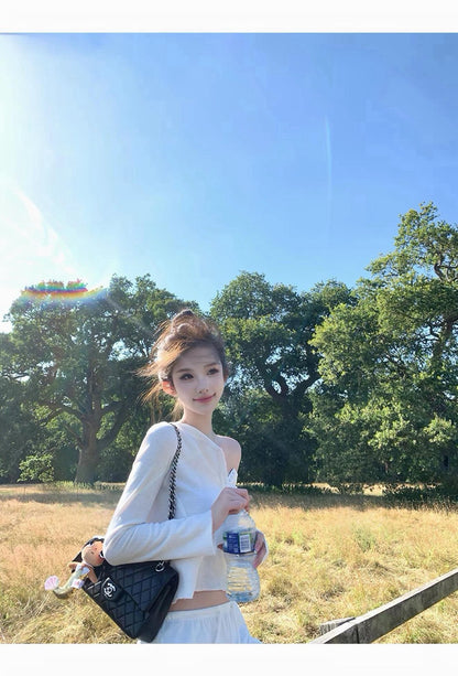 26Sep. 白女baggy基礎華夫格紋百搭上衣兩版型 白