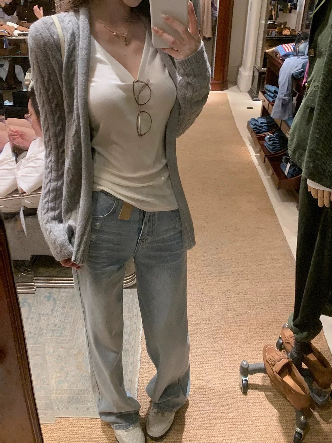 25Nov. 針織Sofe哲學百搭麻花針織開衫 灰