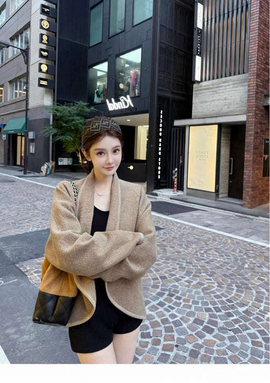 25Dec. Manchester法式羊毛翻領粗呢外套