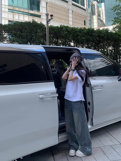 25Nov. 碎落星河鑽閃復古闊腿牛仔褲