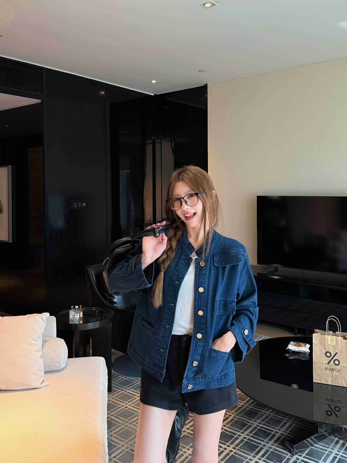 25Dec. 騎士日誌正肩金牌釦丹寧外套