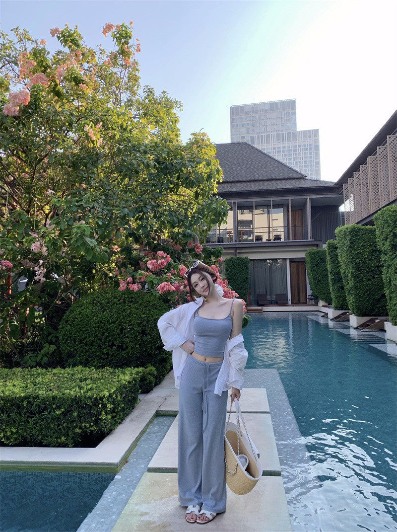 26Jun. 機場私服 條紋款背心休閒褲套裝