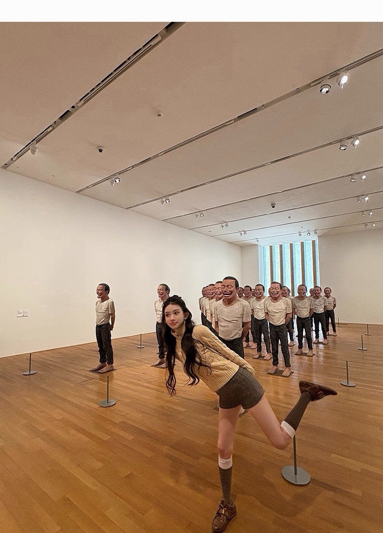 25Dec. 高智小圓33綿羊混毛翻/立領兩穿針織 淺卡其