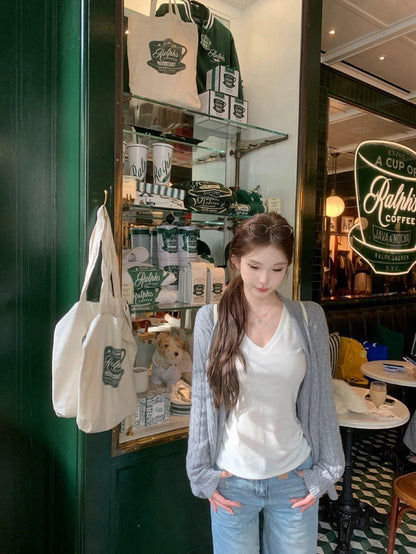 25Nov. 針織Sofe哲學百搭麻花針織開衫 灰