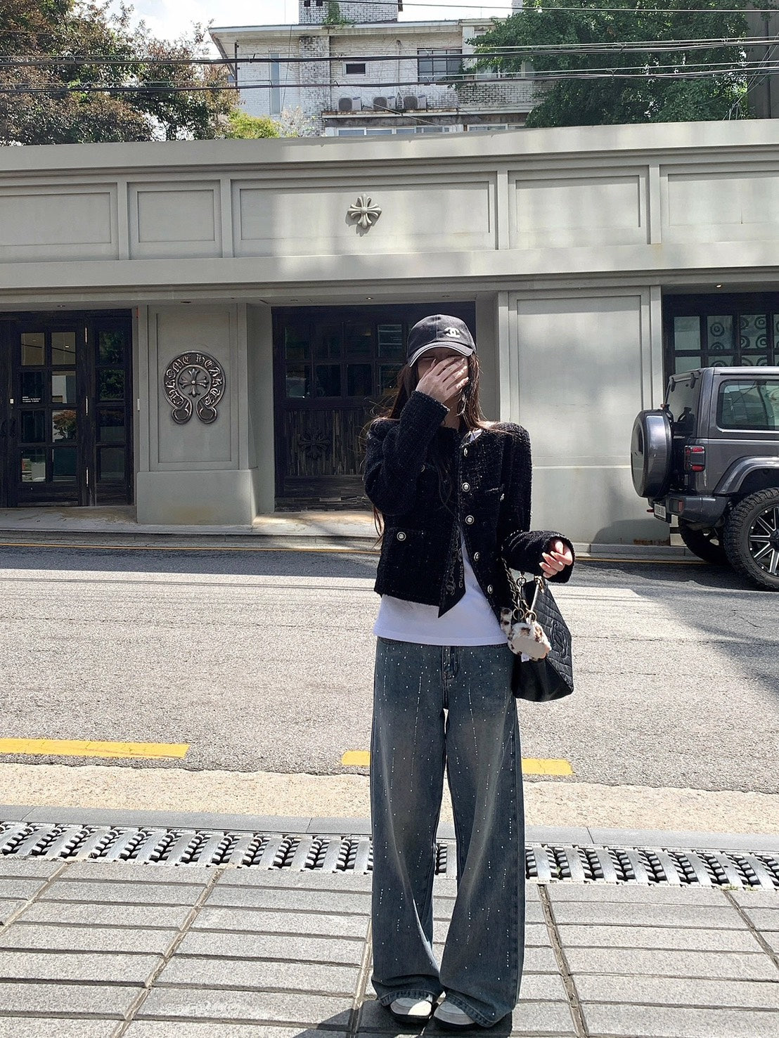 25Nov. 碎落星河鑽閃復古闊腿牛仔褲