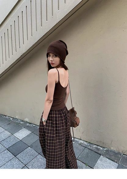 25Aug. 美式慵懶U領肯豆背心 咖