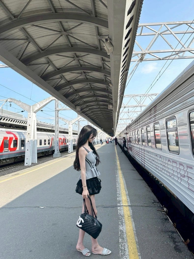 25Aug. valentine針織蝴蝶結蕾絲背心