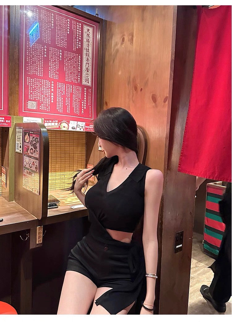 25Jul. 韓女性感純欲綁帶縷空V領背心