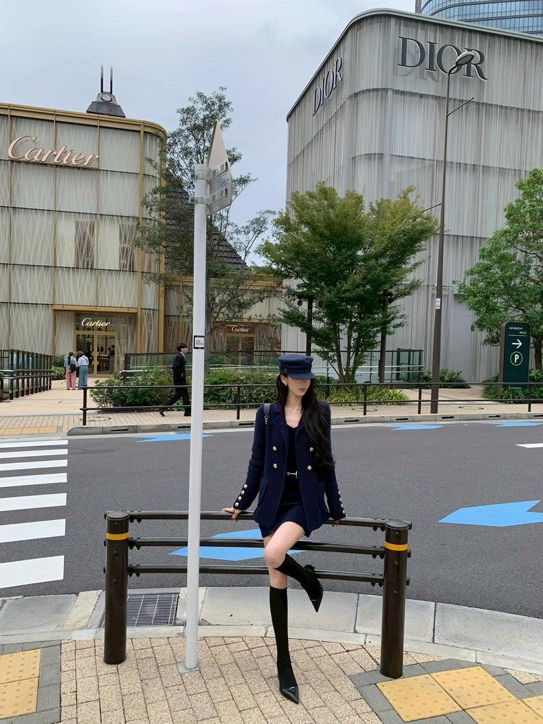 26Jan. 糯暖鬆弛感v領顯瘦羊毛打底上衣 藍/卡