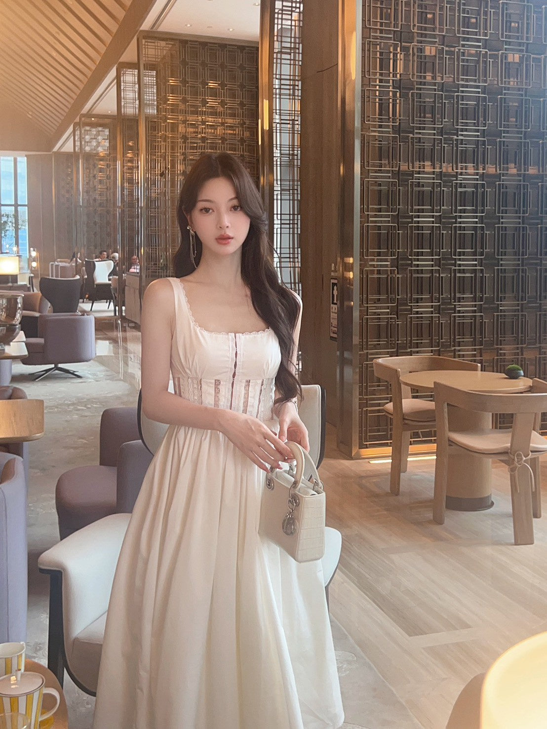 26Feb. House of氣質絕美復古收腰公主長洋裝 白
