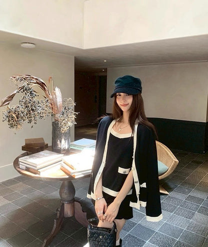 25Sep. 25a小香黑白撞色長款外套