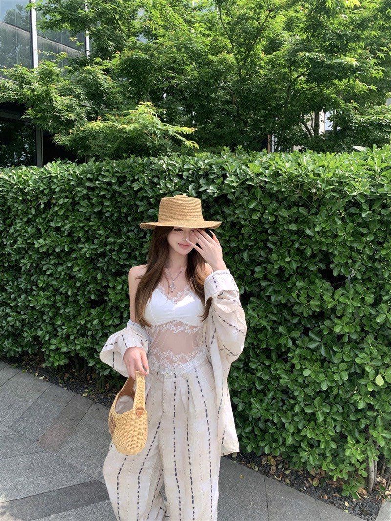 Jun. 渡假老錢 花綠點紋暈染印花2版型設計（襯衫/休閒褲）