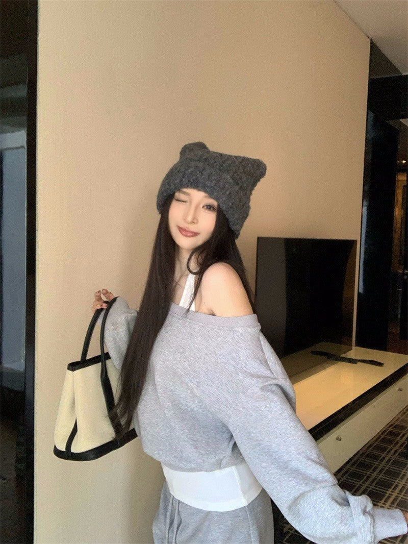 26Jan. 美式主義慵懶撞色疊穿休閒選2色系 灰配白