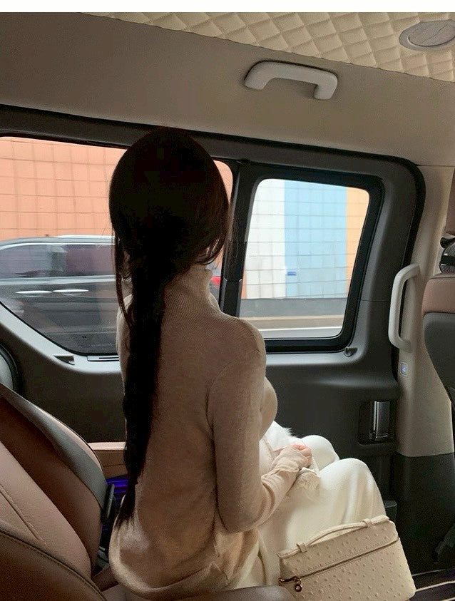 25Dec. 百搭舒適牌羊毛高領打底上衣 杏/黑