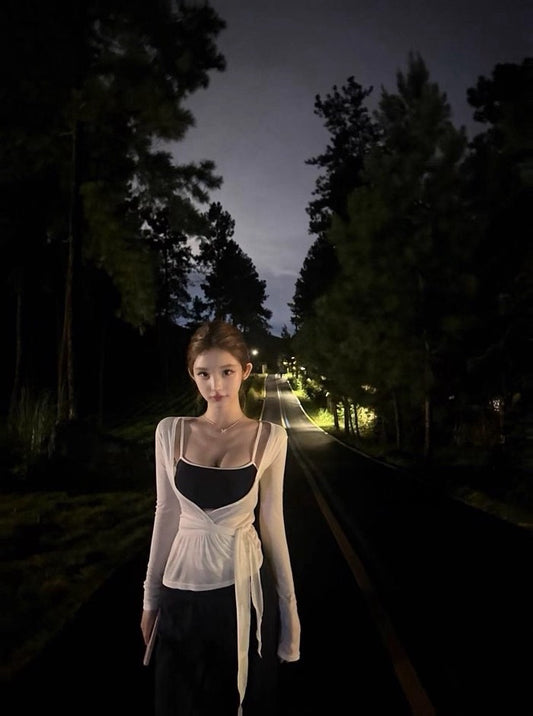 25Nov. 白女Chill鬆弛系列 背心休閒設計-藏藍白撞色系列