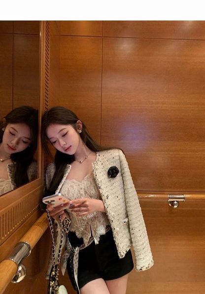 25Nov. 慢調巴黎香氛千金白粗呢小香外套