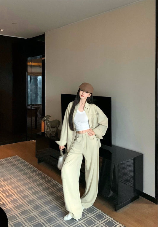 25Nov. Classic腔調卡牛 時髦老錢襯衫休閒褲套裝