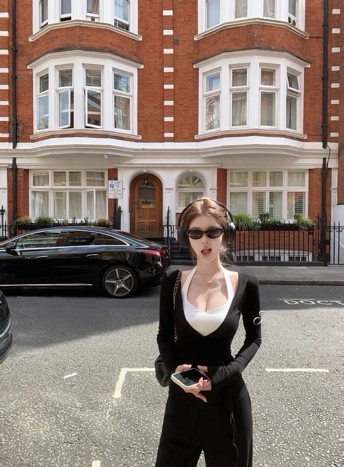 25Nov. 白女Chill鬆弛系列 掛脖休閒設計-經典黑白