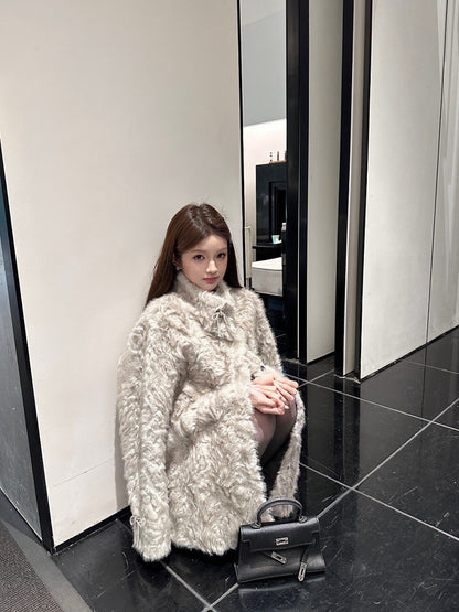 25Dec. Teddy熊毛毛韓系柔軟寬鬆外套 泰迪棕/灰