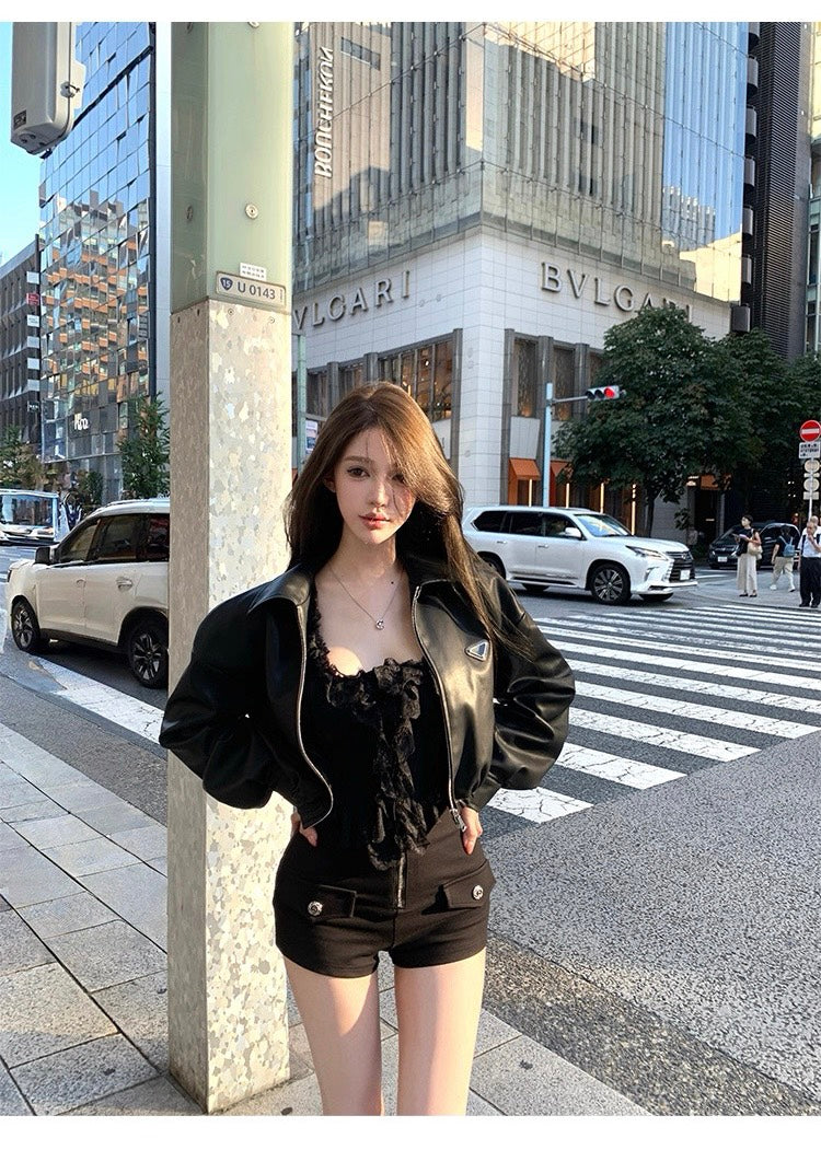 25Nov. 比例重構高克羅布收腹超短熱褲 黑