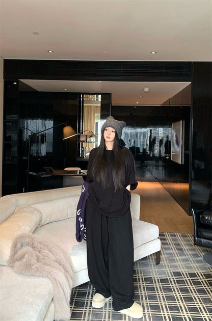 26Jan. Lazy hoodie羊毛雲朵美式過冬套裝 深黑