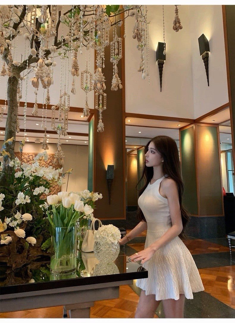 26Apr. 純白之戀 可甜氣質針織連身裙 純潔白/寶寶藍