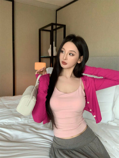 25Nov. 粉系列-基礎通勤百搭單品多色選上衣/灰色棉質半身裙