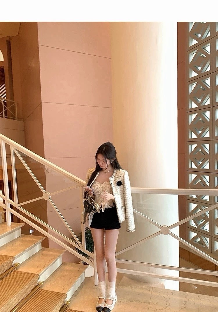 25Nov. 慢調巴黎香氛千金白粗呢小香外套