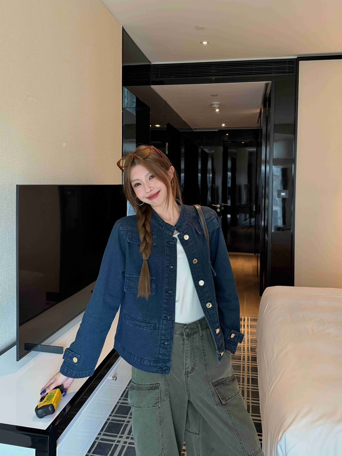 25Dec. 騎士日誌正肩金牌釦丹寧外套