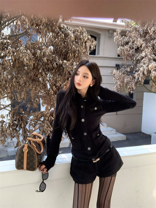 25Dec. 富貴千金2.0矜貴小香收腰連身褲 黑