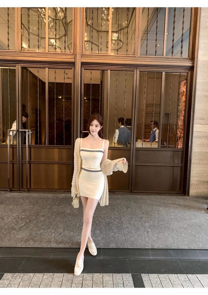 25Sep. 繆係乖乖拿捏純欲針織背心半身裙套裝