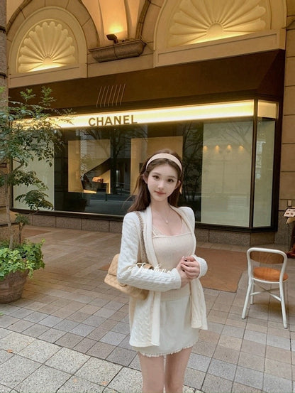 25Nov. 針織Sofe哲學百搭麻花針織開衫 杏