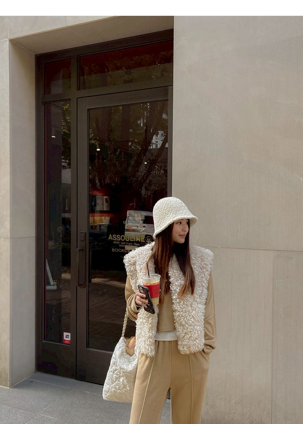 25Dec. 圈圈軟羊羔寬鬆馬甲外套