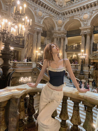 25Aug. 少女牛仔 蕾絲原色仿牛仔背心/連身裙2款式