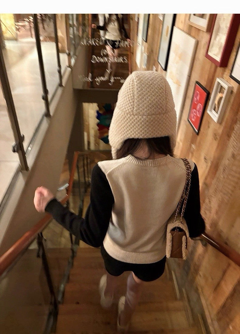 25Dec. 「聖誕小鹿」25羊毛圓領撞色針織上衣