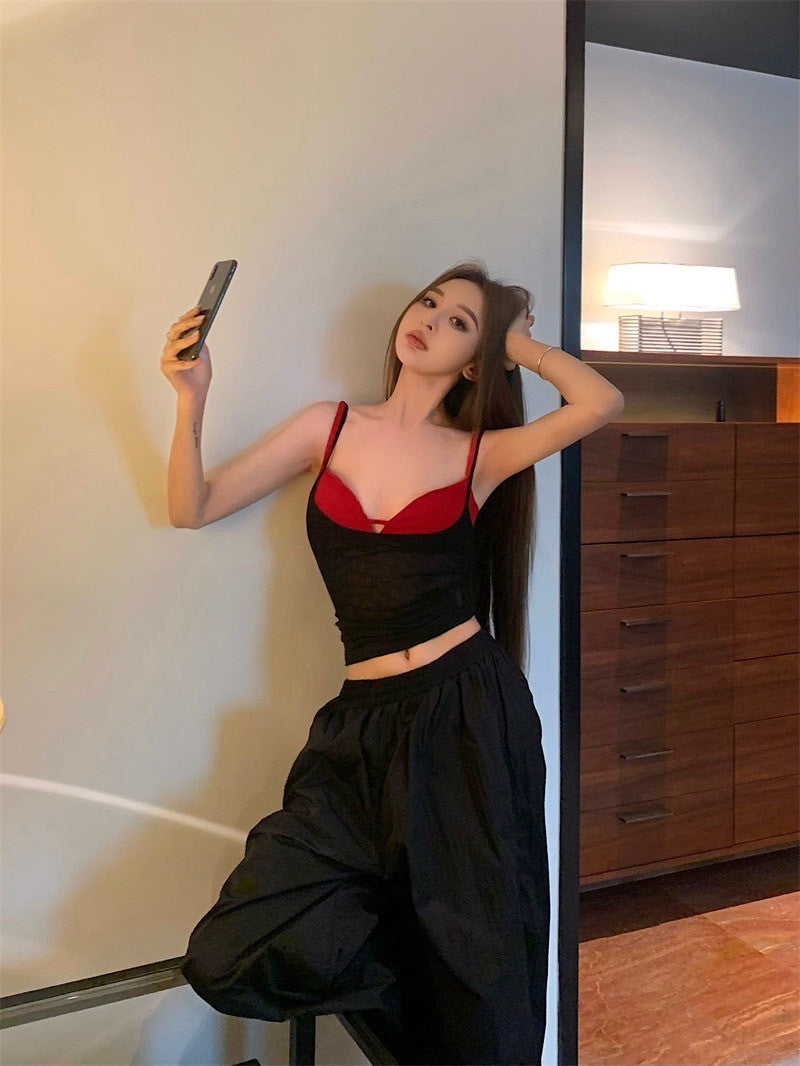 25Jul. 滿分辣妹 外穿疊穿2色選套頭背心 紅色內衣另選