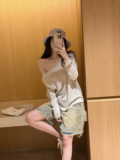 26May. 自由街美式做舊破壞感五分褲